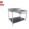 Bàn làm việc ó ngăn Inox